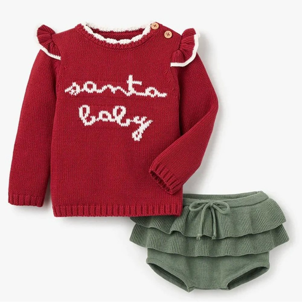 Santa baby Christmas outfit